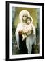 William-Adolphe Bouguereau The Madonna of the Roses-null-Framed Art Print