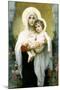 William-Adolphe Bouguereau The Madonna of the Roses-null-Mounted Art Print