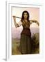 William-Adolphe Bouguereau The Shepherdess-William Adolphe Bouguereau-Framed Art Print