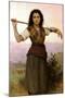 William-Adolphe Bouguereau The Shepherdess-William Adolphe Bouguereau-Mounted Art Print