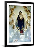 William-Adolphe Bouguereau The Virgin With Angels-William Adolphe Bouguereau-Framed Art Print