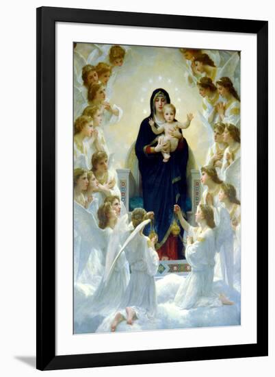 William-Adolphe Bouguereau The Virgin With Angels-William Adolphe Bouguereau-Framed Art Print