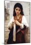 William-Adolphe Bouguereau Tricoteuse Art Print Poster-null-Mounted Poster