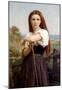 William-Adolphe Bouguereau Young Shepherdess Art Print Poster-null-Mounted Poster