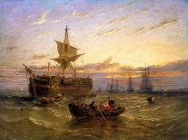 The Boat 'Mountstewart Elphinstone' Offshore. Oil on Canvas, 1840, by William Adolphus Knell (1802--William Adolphus Knell-Giclee Print