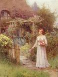 Girl by a Herbaceous Border-William Affleck-Giclee Print