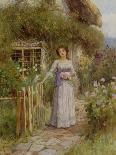 Girl by a Herbaceous Border-William Affleck-Giclee Print