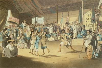 Scene in a Cochin-Chinese Opera, Plate 13 from 'A Voyage to Cochinchina' by John Barrow