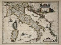 Map of the Caribbean Islands-William and Jan Blaeu-Stretched Canvas