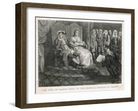 William and Mary Accept the 'Bill of Rights'-null-Framed Art Print