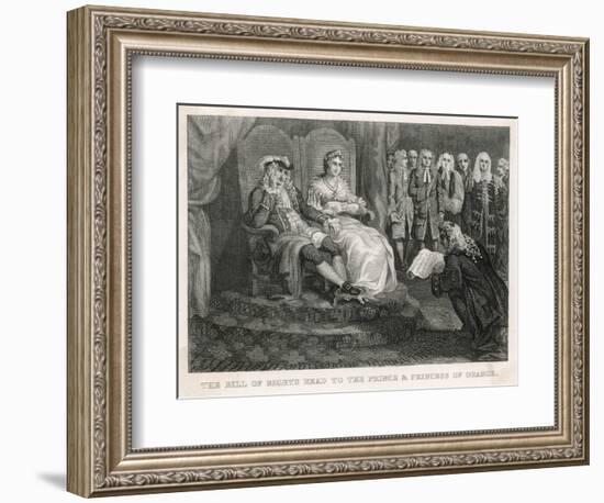 William and Mary Accept the 'Bill of Rights'-null-Framed Art Print