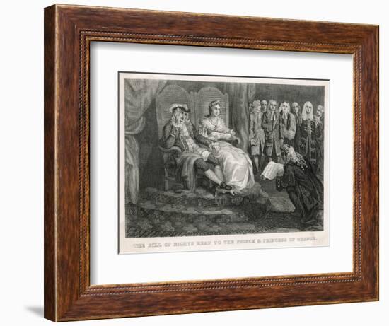 William and Mary Accept the 'Bill of Rights'-null-Framed Art Print