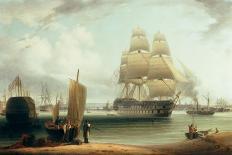 H.M.S. Victory and H.M.S. Prince in Portsmouth Harbour-William Anderson-Giclee Print