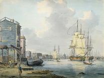 H.M. Brig Rose Leaving Portsmouth Harbour-William Anderson-Giclee Print