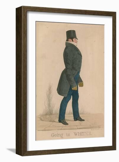 William Arden, 2nd Baron Alvanley; Going to Whites-Richard Dighton-Framed Giclee Print