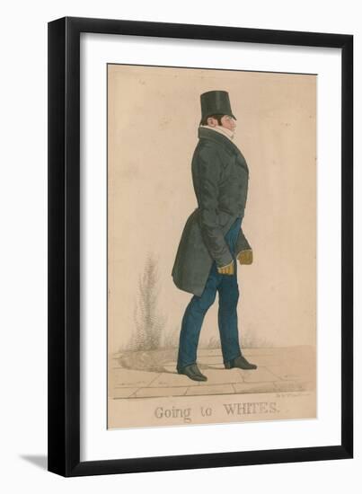 William Arden, 2nd Baron Alvanley; Going to Whites-Richard Dighton-Framed Giclee Print