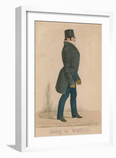 William Arden, 2nd Baron Alvanley; Going to Whites-Richard Dighton-Framed Giclee Print