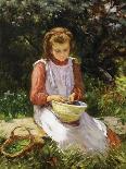 Shelling Peas-William Banks Fortescue-Stretched Canvas