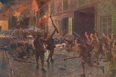 'The Coldstream Guards at Landrecies, August, 1914', 1915 (1928)-William Barnes Wollen-Mounted Giclee Print