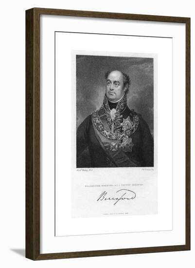 William Beresford, 1st Viscount Beresford, British Soldier and Politician, 1830-Peltro William Tomkins-Framed Giclee Print