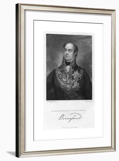 William Beresford, 1st Viscount Beresford, British Soldier and Politician, 1830-Peltro William Tomkins-Framed Giclee Print