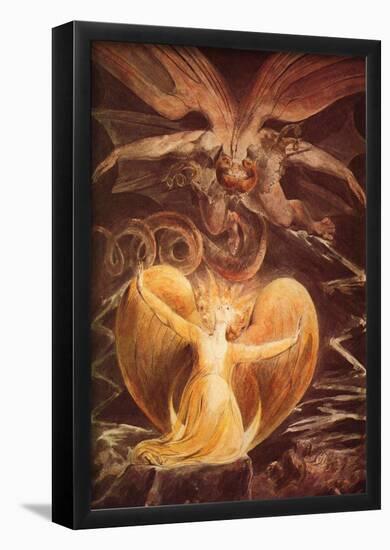 William Blake (The great red dragon and the woman clothed with the sun) Art Poster Print-null-Framed Poster