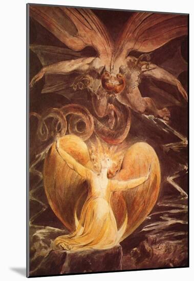 William Blake (The great red dragon and the woman clothed with the sun) Art Poster Print-null-Mounted Poster