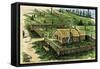 William Bradford's House in Plymouth Colony, 1621-null-Framed Stretched Canvas