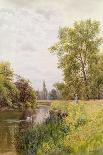The Thames at Purley, 1884 (W/C on Paper)-William Bradley-Giclee Print