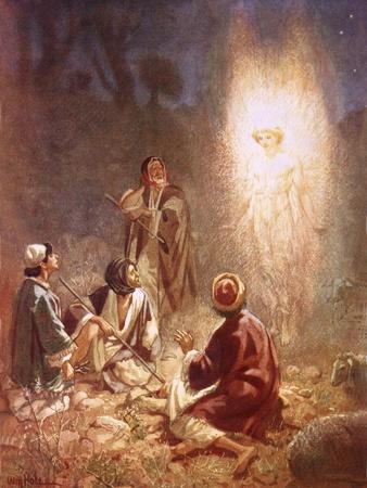 An Angel Announcing to the Shepherds of Bethlehem the Birth of Jesus