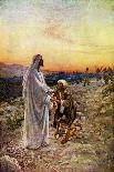 Two disciples walk with Jesus - Bible-William Brassey Hole-Giclee Print