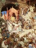 The Wise Men visit the baby Jesus - Bible-William Brassey Hole-Giclee Print