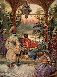 The Wise Men visit the baby Jesus - Bible-William Brassey Hole-Giclee Print