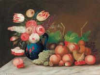 Still Life with Fruit and Flowers, C.1840-William Buelow Gould-Mounted Giclee Print