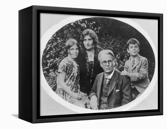 William Butler Yeats (1865-1939) with His Wife Georgie Hyde Lee and Children Anne and Michael-Irish Photographer-Framed Stretched Canvas