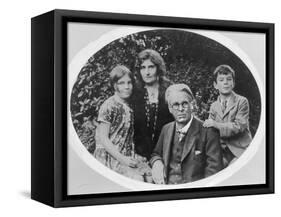 William Butler Yeats (1865-1939) with His Wife Georgie Hyde Lee and Children Anne and Michael-Irish Photographer-Framed Stretched Canvas