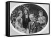 William Butler Yeats (1865-1939) with His Wife Georgie Hyde Lee and Children Anne and Michael-Irish Photographer-Framed Stretched Canvas