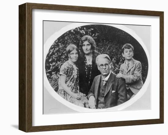 William Butler Yeats (1865-1939) with His Wife Georgie Hyde Lee and Children Anne and Michael-Irish Photographer-Framed Photographic Print