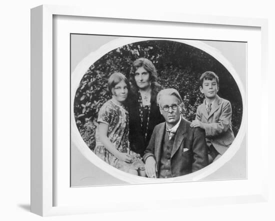 William Butler Yeats (1865-1939) with His Wife Georgie Hyde Lee and Children Anne and Michael-Irish Photographer-Framed Photographic Print