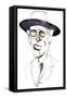 William Butler Yeats Irish poet and playwright; caricature-Neale Osborne-Framed Stretched Canvas