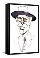 William Butler Yeats Irish poet and playwright; caricature-Neale Osborne-Framed Stretched Canvas