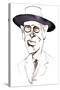 William Butler Yeats Irish poet and playwright; caricature-Neale Osborne-Stretched Canvas