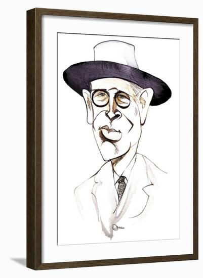 William Butler Yeats Irish poet and playwright; caricature-Neale Osborne-Framed Giclee Print