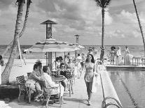 Miami Beach's Versailles Hotel Holding a Fashion Show on Terrace, Sponsored by Saks Fifth Avenue-William C^ Shrout-Photographic Print