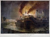 Destruction of the Armoury in the Tower of London by Fire, October 1841-William C Smith-Giclee Print