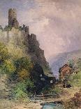 The Castle of Katz on the Rhine-William Callow-Giclee Print