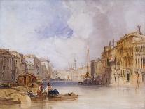 Houses of the Franc Bateliers and Church of St. Nicholas on the Canal at Ghent, 1845-William Callow-Giclee Print