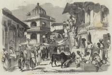 Street in Sirinagur, Cashmere-William Carpenter-Giclee Print