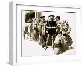William Caxton Was a Successful Merchant before Turning to Printing-null-Framed Giclee Print