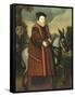 William Cecil, 1st Baron Burghley (1520-1598), Riding a Grey Mule, English School-null-Framed Stretched Canvas